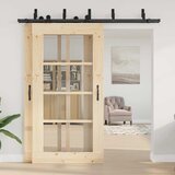 Pribor za klizna vrata 213,5 cm čelični crni | shoptok.hr
