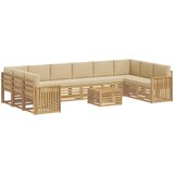  Set vanjskih sofa 11 kom. Bijela i bež Poliester | shoptok.hr