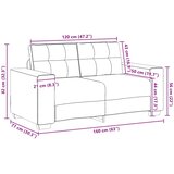  Dvodijelni set sofa s jastucima, tamno sivi baršun Siva | shoptok.hr