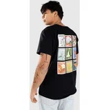 Floral Stamps T-shirt black