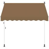  Ručno sklopiva tenda Bež 100 cm - Bež 100 cm Bijeli okvir | shoptok.hr