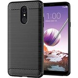  Gumijasti / gel etui Carbon za LG Q Stylus - črni Cene