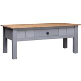 vidaXL Klubska mizica siva 100x60x45 cm trdna borovina Panama Range | Shoptok.si