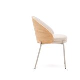 Kave Home Jedilni stol v kremno beli in naravni barvi Eamy – | Shoptok.si