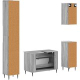  Set kupaonskih ormara od 4 dijela ZWOLLE Siva Sonoma | shoptok.hr