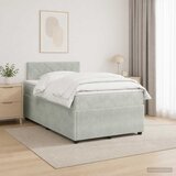  Boxspring krevet s madracem Svjetlosiva 120 x 190 cm Baršun | shoptok.hr
