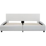  Okvir za krevet od umjetne kože LED bijeli 160 x 200 cm | shoptok.hr