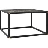 vidaXL stolić za kavu crni s crnim mramornim staklom 60 x 60 x 35 cm | shoptok.hr