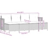 5-dijelni vrtni set sofa s jastucima bež od poliratana | shoptok.hr