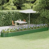  Povišena vrtna gredica od pocinčanog čelika 507x100x36 cm zelena | shoptok.hr