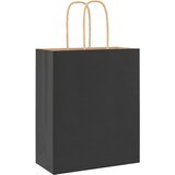  Papirnate vrećice 250 kom s ručkama crne 18x8x22 cm | shoptok.hr