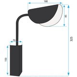 Toolight Zidni svijećnjak APP1262-1W Black | shoptok.hr