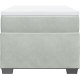  Box spring krevet s madracem svjetlosivi 90x190 cm baršunasti | shoptok.hr