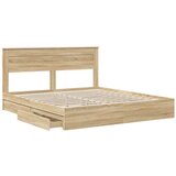  Krevet s od storage Sonoma hrast 180 x 200 cm Konstruirano drvo | shoptok.hr