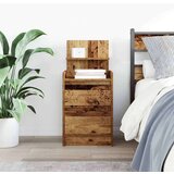 vidaXL Nočna omarica z 2 predaloma starinski les 38x34x80 cm | Shoptok.si