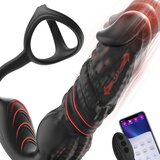 SuperLove Fast & Strong Thrusting Prostate Massager Anal Vibrator with Penis Ring, Remote & App Black Cijene