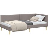 vidaXL Kutni okvir kreveta Ostalo s uzglavljem Sivo-smeđa 90 x 190 cm | shoptok.hr