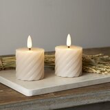 Star Trading Set od 2 bež voštane LED svijeće Flamme Swirl, visina 7,5 cm Cijene