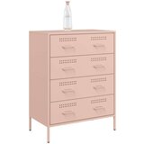  Komoda ružičasta 68 x 39 x 89 cm čelična | shoptok.hr