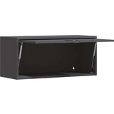  Ormar za zid u garaži Crna 80 x 33 x 35 cm Čelik s prahom | shoptok.hr