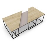 Marckeric Stolići za kavu u setu 3 kom s pločom stola u dekoru hrasta 70x110 cm Titan – | shoptok.hr