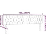  Uzglavlje crno 180 x 7 x 78/88 cm od tkanine | shoptok.hr