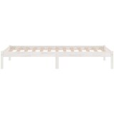 vidaXL okvir za krevet od masivne borovine bijeli 100 x 200 cm | shoptok.hr