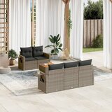 vidaXL 6-dijelni set vrtnih sofa od poliratana s jastucima sivi | shoptok.hr