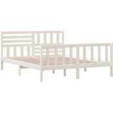  Posteljni okvir bel iz trdnega lesa 160x200 cm, (20648035) | Shoptok.si