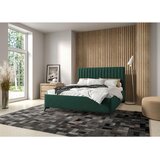 Hom`in OBLAZINJENA POSTELJA 160 cm x 200 cm , tekstil gozdno zelena | Shoptok.si