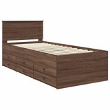 Krevet na dan Smeđi hrast i crna 75 x 190 cm Konstruirano drvo | Eponuda.com