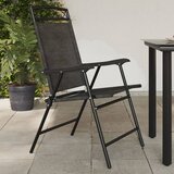 Maison Chic Zložljivi Vrtni Stoli - Stol za vrti 8 kosov melanž sivi jeklo in tekstil JS3226, (21875890) | Shoptok.si