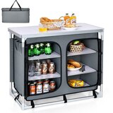  Zložljiva kamping omara - siva | Shoptok.si