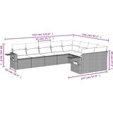  9-dijelni set vrtnih sofa s jastucima poliratan smeđi | shoptok.hr