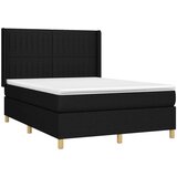  Box spring s madracem LED crni 140x190 cm od tkanine | shoptok.hr