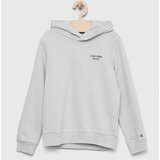 Calvin Klein Jeans Otroška mikica siva barva, | Shoptok.si