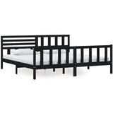  Za krevet od masivnog drva crni 200 x 200 cm | shoptok.hr