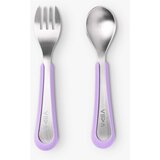 VIIDA Soufflé set vilica i žlica, antibakterijski nehrđajući čelik, veličina L - lavanda | shoptok.hr