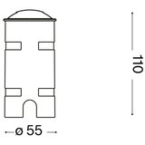 Ideal Lux - LED ugradno svetlo ROCKET LED/2W/24V CRI 90 IP68 matni hrom | Eponuda.com