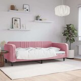 vidaXL Dnevni krevet ružičasti 90 x 200 cm baršunasti | shoptok.hr