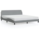  The Living Store Posteljni okvir brez vzmetnice svetlo siv 180x200 cm tkanina - Posteljni Okvir, (21501279) | Shoptok.si