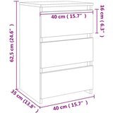  Nočna omarica 2 kosa sonoma hrast 40x35x62,5 cm konstruiran les, (20623906) | Shoptok.si