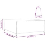 vidaXL Prevleka za zunanje pohištvo Črna 210 x 200 x 70 cm 600D | Shoptok.si