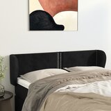 Uzglavlje s ušima crno 147x23x78/88 cm baršunasto | shoptok.hr
