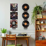 PHOENANCEE 12x stenska polica za vinilne plošče iz hrasta | Shoptok.si