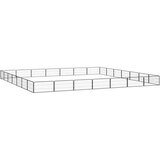 Pasja ograda z 28 paneli črna 100x50 cm prašno barvano jeklo, (20799181) | Shoptok.si