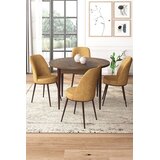 Hanah home Set Trpezarijski sto i 4 stolice, oker-smeđa cijene