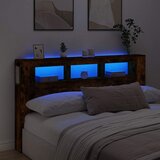  LED uzglavlje boja dimljenog hrasta 180x18,5x103,5 cm | shoptok.hr