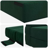 SK Zložljiva sedežna postelja Temno zelena 190 x 100 x 15 cm Žamet, (5000300725) | Shoptok.si