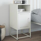 vidaXL Nočna omarica bela 36x39x78 cm jeklo | Shoptok.si